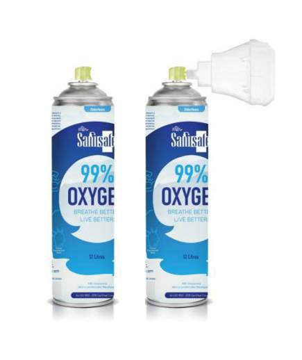 Natural Portable 99% Oxygen Inhaler Can Pack of 2 | Breathe Easy Anywhere